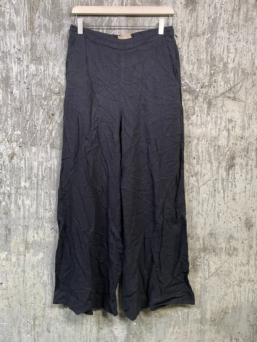 FREE PEOPLE Women's Free-est Linen Viscose Wide Leg Pants Size S in Black
